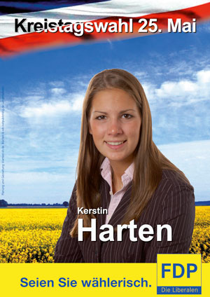 Plakat FDP für die Kreistagswahl 2008