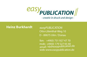 Visitenkarte EasyPublication Ulm