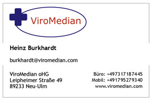 Visitenkarte ViroMedian Neu-Ulm